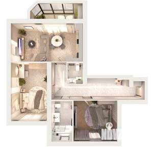 2-к квартира, сданный дом, 79м2, 1/4 этаж