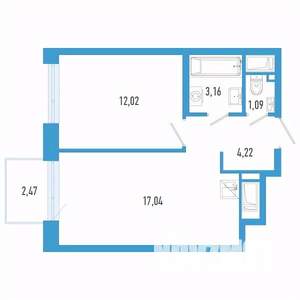 1-к квартира, вторичка, 38м2, 7/26 этаж