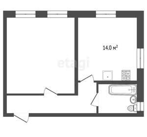 1-к квартира, вторичка, 50м2, 1/4 этаж