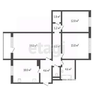 3-к квартира, вторичка, 75м2, 8/10 этаж