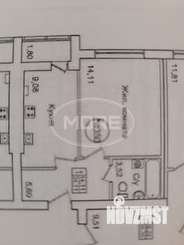 1-к квартира, вторичка, 34м2, 7/9 этаж