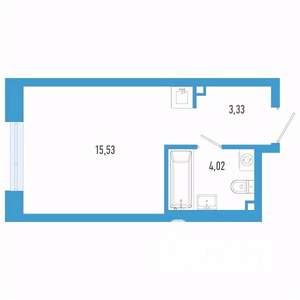 Студия квартира, вторичка, 23м2, 3/26 этаж