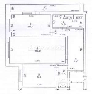2-к квартира, вторичка, 51м2, 9/10 этаж