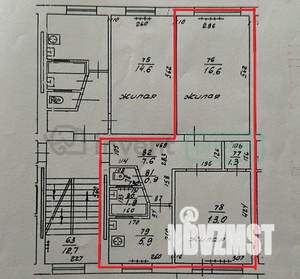 2-к квартира, вторичка, 47м2, 2/5 этаж