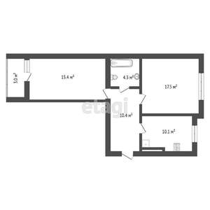 2-к квартира, вторичка, 61м2, 7/8 этаж