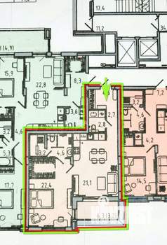 1-к квартира, вторичка, 67м2, 3/6 этаж