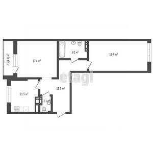 2-к квартира, вторичка, 71м2, 8/9 этаж