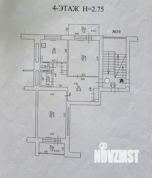2-к квартира, вторичка, 61м2, 4/5 этаж