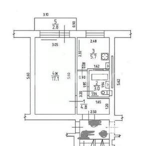 1-к квартира, вторичка, 40м2, 3/9 этаж
