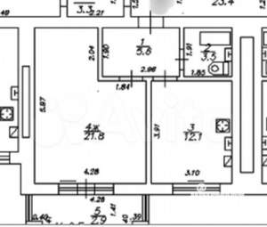 1-к квартира, вторичка, 46м2, 7/10 этаж