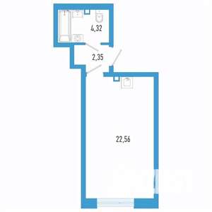 Студия квартира, вторичка, 29м2, 3/26 этаж