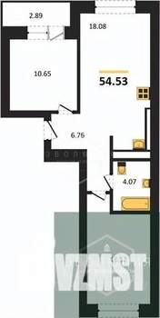 2-к квартира, вторичка, 55м2, 1/9 этаж
