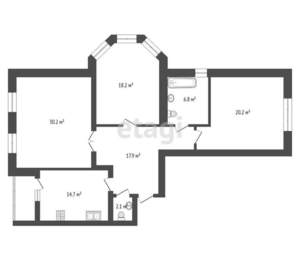 3-к квартира, вторичка, 108м2, 2/11 этаж