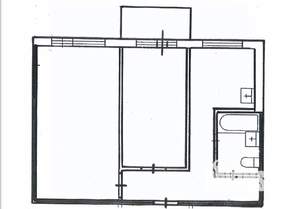 2-к квартира, вторичка, 45м2, 1/5 этаж