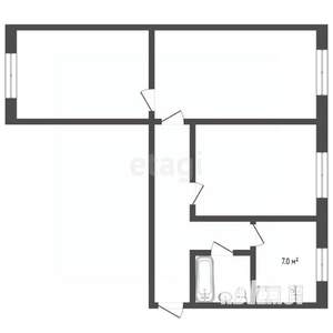 3-к квартира, вторичка, 64м2, 3/9 этаж