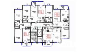 1-к квартира, строящийся дом, 43м2, 4/9 этаж