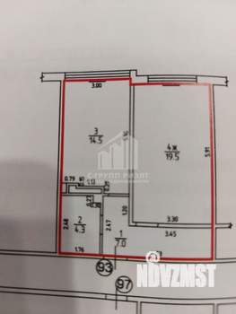 1-к квартира, вторичка, 45м2, 4/9 этаж