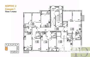2-к квартира, вторичка, 56м2, 1/9 этаж