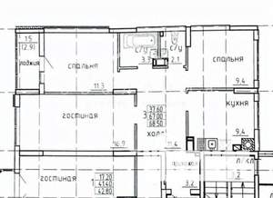 3-к квартира, вторичка, 69м2, 4/9 этаж