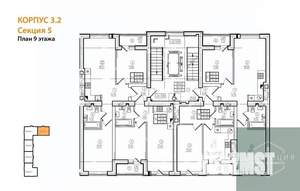 2-к квартира, вторичка, 56м2, 9/9 этаж
