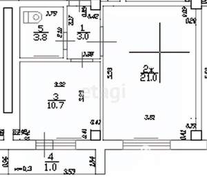 1-к квартира, вторичка, 35м2, 9/10 этаж