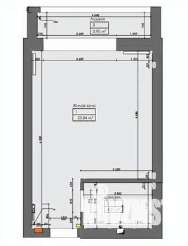 Студия квартира, вторичка, 32м2, 3/10 этаж