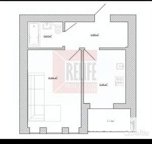 1-к квартира, вторичка, 40м2, 6/6 этаж