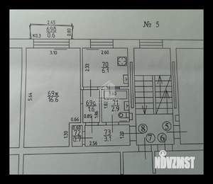 1-к квартира, вторичка, 32м2, 3/5 этаж