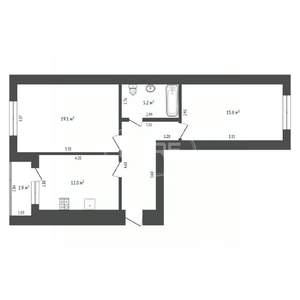 2-к квартира, вторичка, 65м2, 1/10 этаж