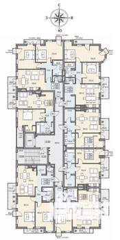 1-к квартира, вторичка, 52м2, 5/7 этаж