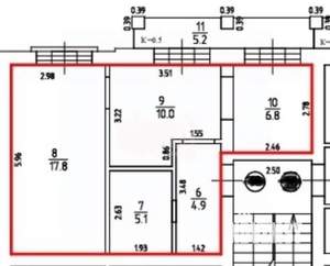 2-к квартира, вторичка, 45м2, 2/4 этаж