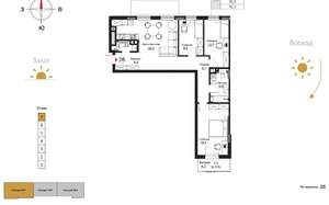 3-к квартира, вторичка, 93м2, 7/7 этаж