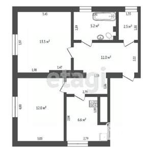 3-к квартира, вторичка, 92м2, 1/4 этаж