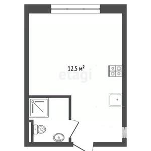 Студия квартира, вторичка, 13м2, 3/5 этаж