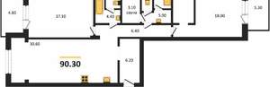 2-к квартира, вторичка, 90м2, 10/13 этаж