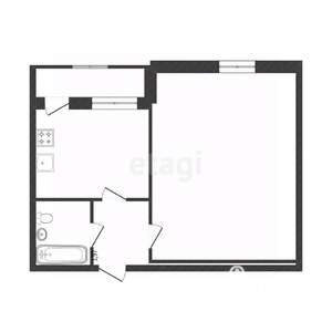 1-к квартира, вторичка, 41м2, 1/9 этаж