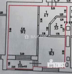 1-к квартира, вторичка, 43м2, 4/4 этаж