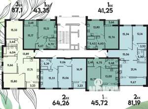 2-к квартира, сданный дом, 82м2, 4/17 этаж