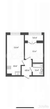 1-к квартира, вторичка, 40м2, 13/16 этаж