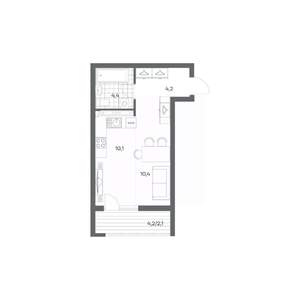 1-к квартира, вторичка, 31м2, 4/18 этаж