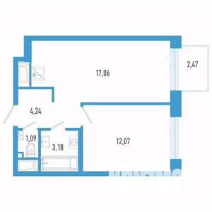 1-к квартира, вторичка, 38м2, 7/26 этаж