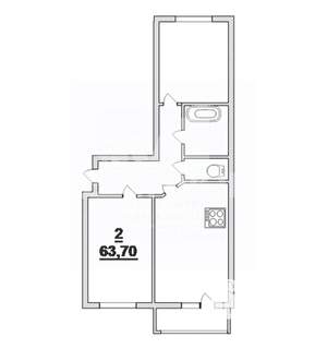 3-к квартира, вторичка, 64м2, 4/10 этаж