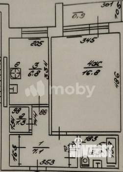 1-к квартира, вторичка, 35м2, 4/5 этаж