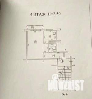 1-к квартира, вторичка, 32м2, 4/5 этаж