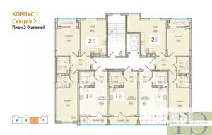 2-к квартира, вторичка, 62м2, 8/9 этаж