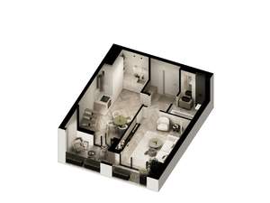 1-к квартира, вторичка, 64м2, 7/7 этаж