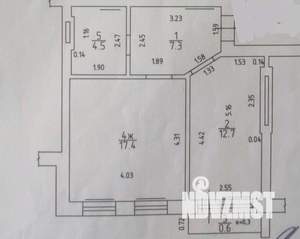 1-к квартира, вторичка, 42м2, 5/6 этаж