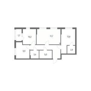 3-к квартира, вторичка, 75м2, 8/8 этаж