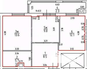 2-к квартира, вторичка, 50м2, 7/7 этаж