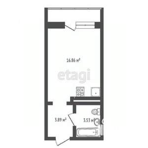 Студия квартира, вторичка, 25м2, 14/14 этаж